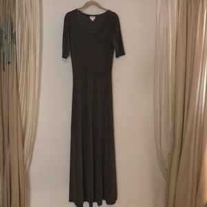 Lularoe Elegant Collection Ana Maxi dress metallic